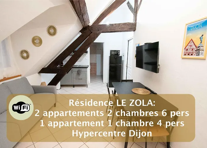 Residence Le Zola Compose De 3 Appartements Distincts En Hyper Centre De Dijon Avec Wifi